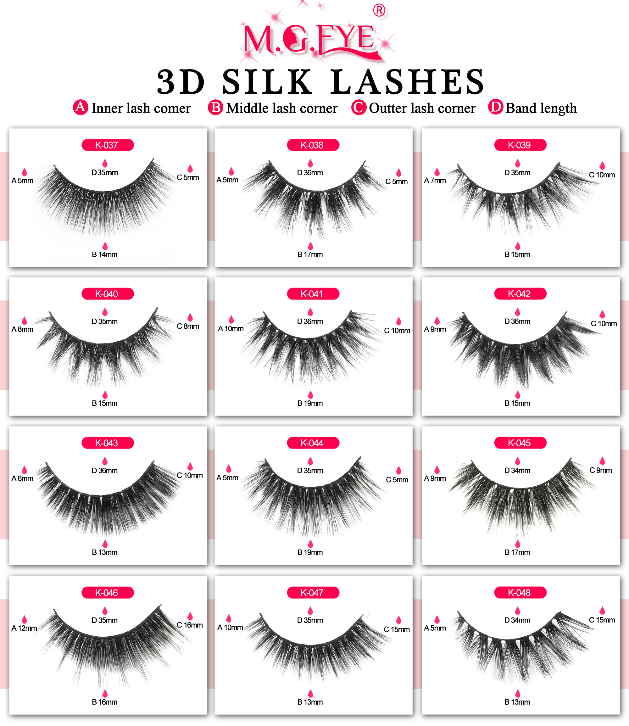 Soie cils K37-48