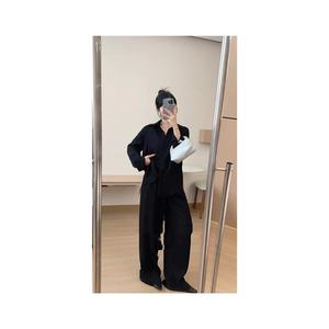 絶妙なレトロスタイルのユニークな服割引価格シンプルなパンツセットを着用して快適 - Product Image 1