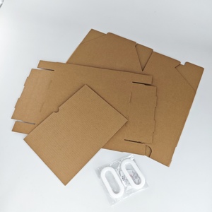 Cajas de almacenamiento de cartón plegables de papel Kraft grueso de tamaño personalizado de alta calidad para archivo con tapa - Product Image 2
