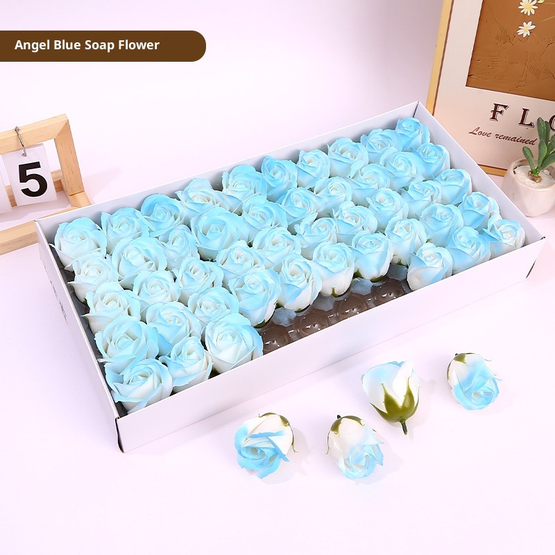 Fleur de savon bleu ange