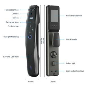 Wholesale Smart Fingerprint Electric Intelligent Camera Video Tuya App Fully Automatic 6068 Mortise Face Recognition <strong>Door</strong> <strong>Lock</strong>