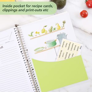 Copertina in plastica personalizzata O-Ring rimovibile diario di ricette libro di ricette quaderno di cucina per scrivere le tue ricette
