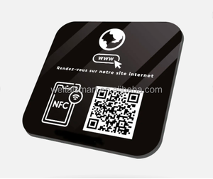 The Most Popular 120x120mm <strong>RFID</strong> Acrylic <strong>Epoxy</strong> <strong>Card</strong> with Ultralight-C Google Review <strong>Card</strong> NFC Plates for Restaurant Window
