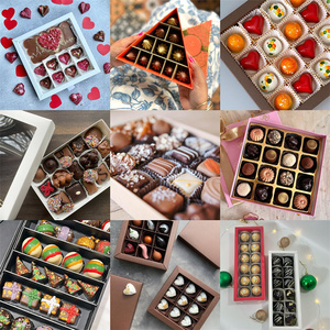 Fabrika en çok satan süt süt çikolata Brigadeiro kutuları geri dönüşümlü klas 2 3 4 6 ekler temizle kapak çikolata paketi kutusu - Product Image 4