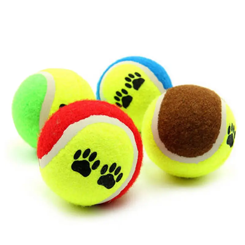 Wholesale Multicolor 6.5cm Rubber Pet Tennis Ball Dog Toy für hund