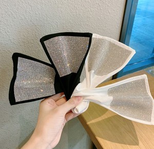 クリエイティブマジッククリップ<span class=keywords><strong>Deft</strong></span> Bun布ヘアバンド女性ファッションヘアバンド弓ブリングラインストーンデフトバンDIYヘアアクセサリー用