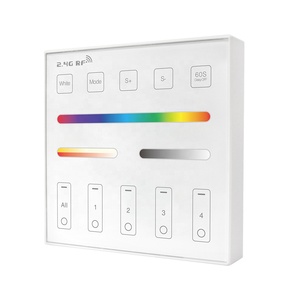 WR01RF multifunción RGB/RGBW/RGBCCT Pared de hogar inteligente RF 2,4G Panel táctil remoto inalámbrico Control de iluminación de tira Led 4 zonas 86mm - Product Image 5