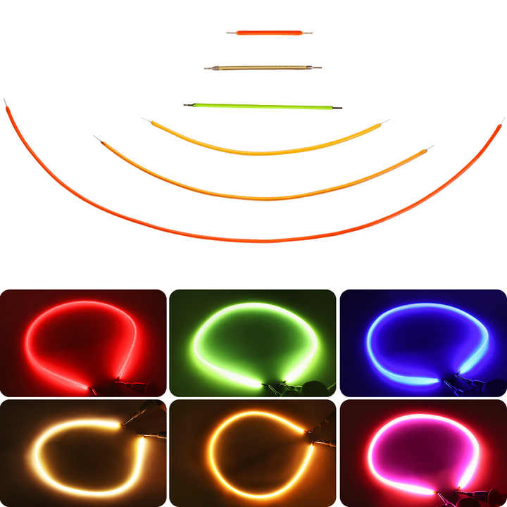 Flexible LED Filament Strip Lights Red Green Blue DC3V 2200K Bendable Cob Chip Diode DIY Model Tube Light Smart Strip Lights