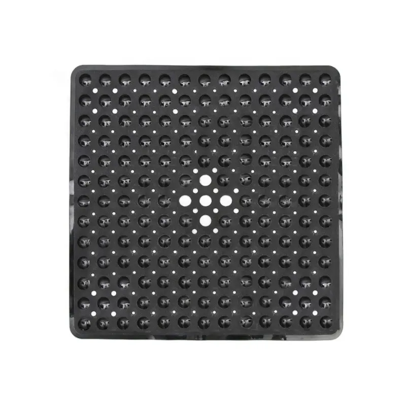 European Popular Square Shower Mat with big Drainage Hole Anti Slip Bath Mat Non-slip Shower Mat with suction cups