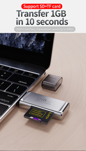 <span class=keywords><strong>USB</strong></span> 3.0铝合金智能卡读卡器二合一微型TF & sd卡读卡器外部安装