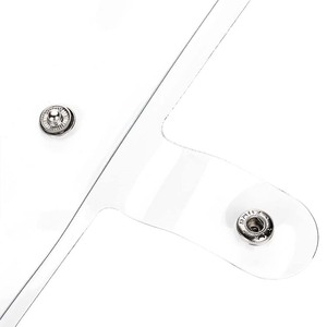 Rilegatrice per Notebook morbida a 6 anelli ricaricabile con rilegatura trasparente a foglia larga copre un raccoglitore in PVC trasparente con chiusura a bottone