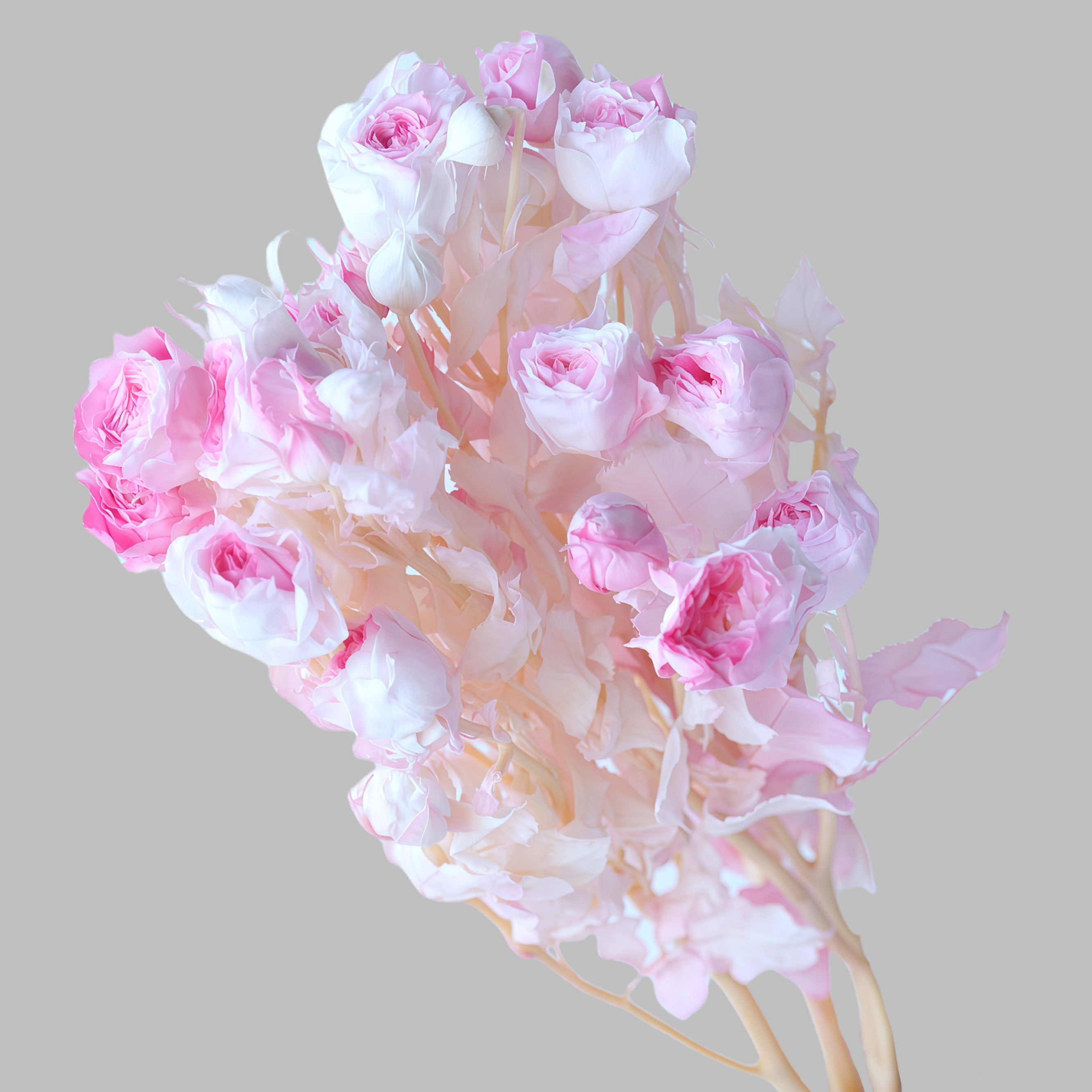 Rosa y blanco