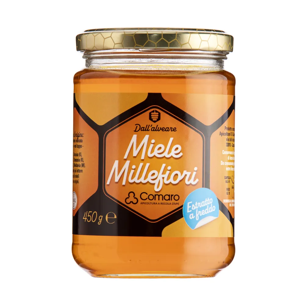 Miel de abeja polifloral de alta calidad de EU, tarro de 450gr listo para comer