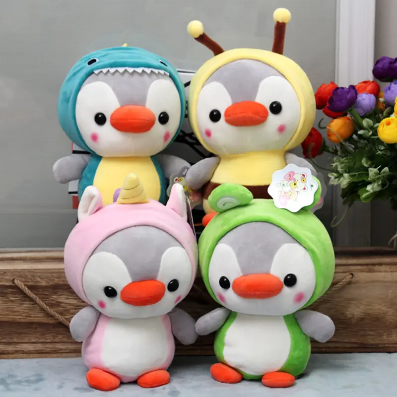 Groothandel Kleine Pluche Decoratie Custom Zachte Schattige Pinguïn Oem Knuffels Pinguïn Knuffel