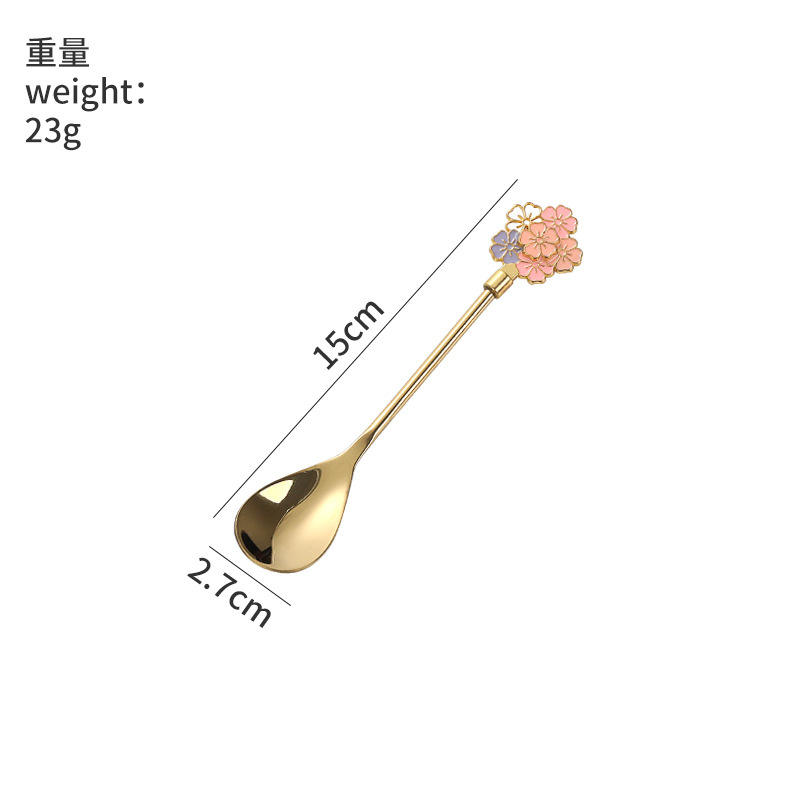 สแตนเลส 304 - ช้อนดอกซากุระสั้น (15.5ซม.)