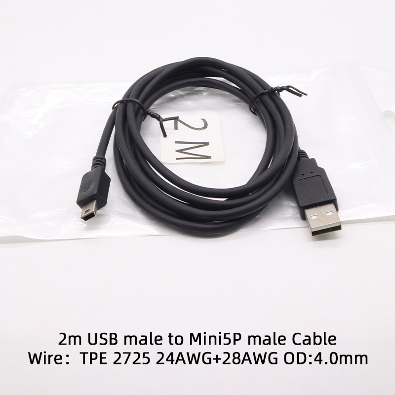 Cable USB macho a Mini5P macho de 2 m