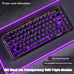 EWEADN V99 RGB LED Gaming Teclado mecánico 2,4G inalámbrico para Bluetooth Tri-Mode TFT pantalla interfaz USB nuevo producto - Product Image 2