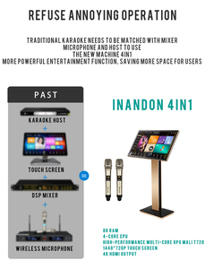 4IN1 4T 21.5 Inch Latest Touch Screen Display <strong>Ktv</strong> Player Android System Karaoke <strong>Portable</strong> Player InAndOn System Karaoke Machine - Product Image 2