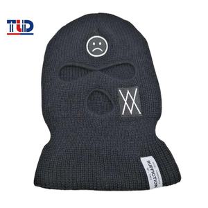 Toplu toptan yüksek kalite kış Balaclava sıcak kayak maskesi 3 delik tam yüz kayak maskeli örgü özel işlemeli kayak maskeleri