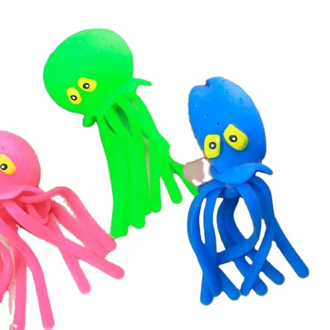Grosir mainan dekompresi air TPR mainan mandi anak-anak hewan laut cubit musik