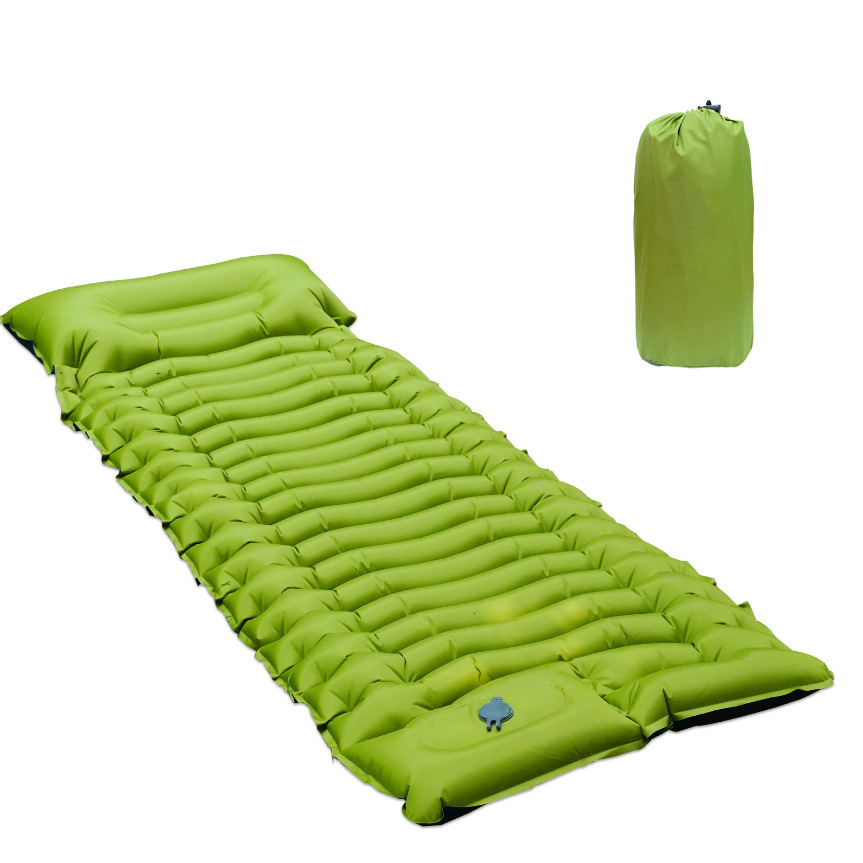 Blue and green dual-tone inflatable mat