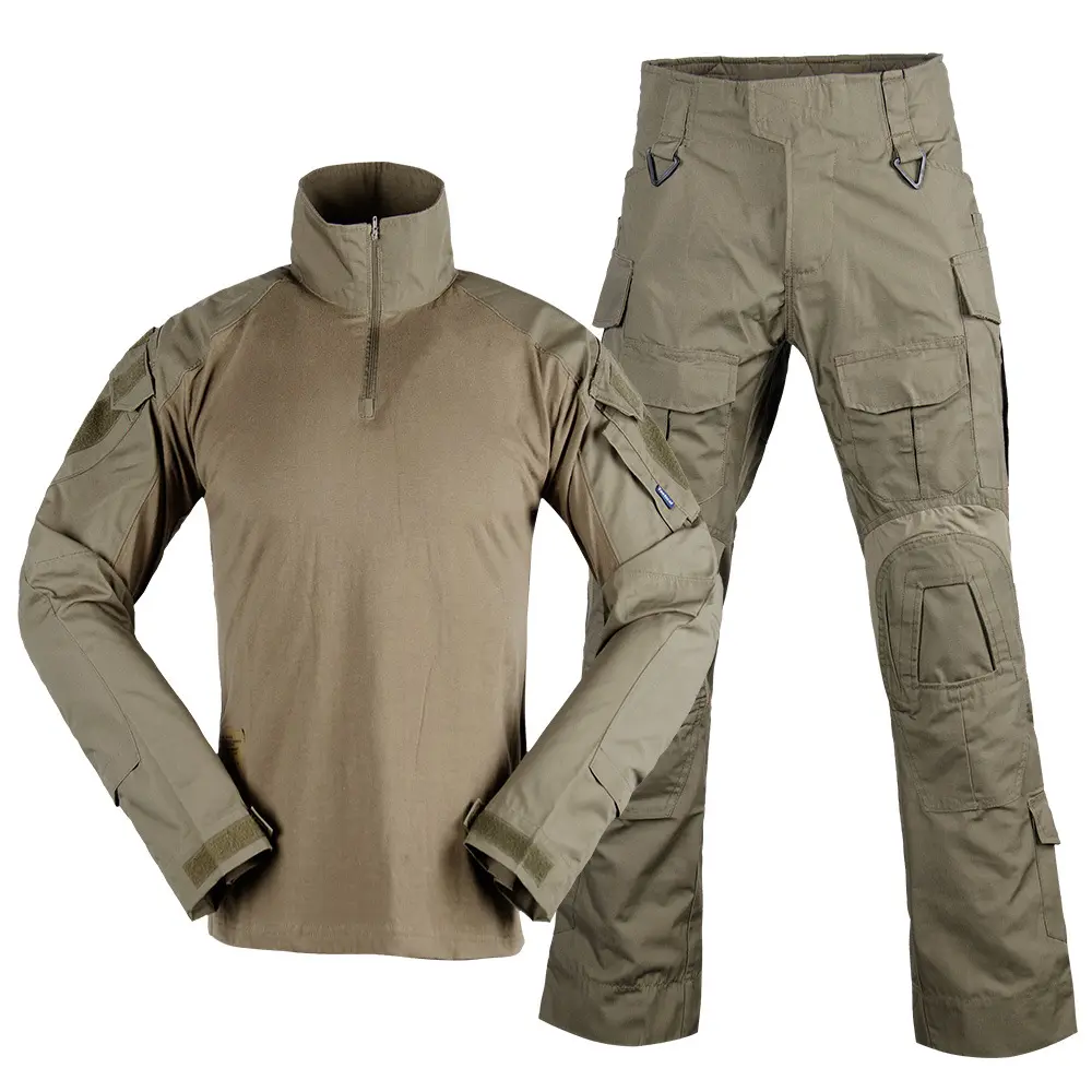 Combinaison tactique respirante de Camouflage personnalisée, uniforme de sécurité côtelé vert Olive