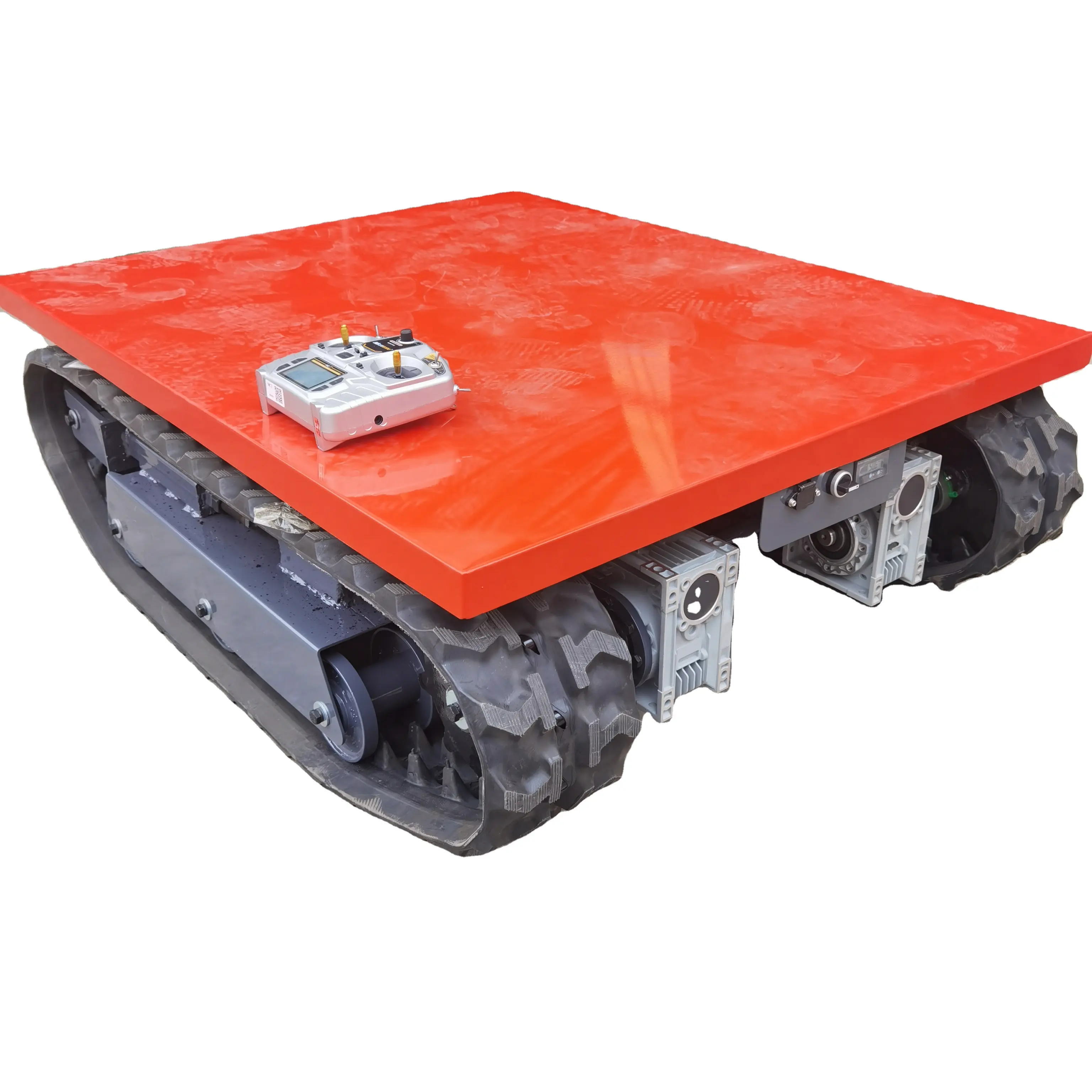 Plataforma de vehículo de oruga de control remoto de 500 kg a 20 toneladas personalizada chasis de oruga hidráulica de control remoto de precio inferior