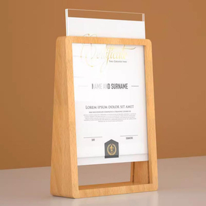 Wood Graduation Certificate Frame, Clear Acrylic Frame,Award Degree Diploma Frame, <strong>Photo</strong> Picture Document Frame Double Sides