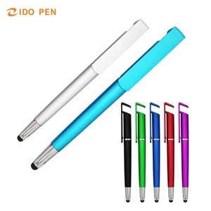 3合成1多用途圆珠笔，带手机架标志印花促销文具手写笔圆珠笔 - Product Image 3