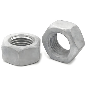 DIN934メートル六角ナットホットディップ亜鉛メッキボルトとナット<span class=keywords><strong>M3</strong></span> M6 * 1.0 M10 * 1.25ピッチHDG六角ナットファインスレッド標準粗糸M8*1.25