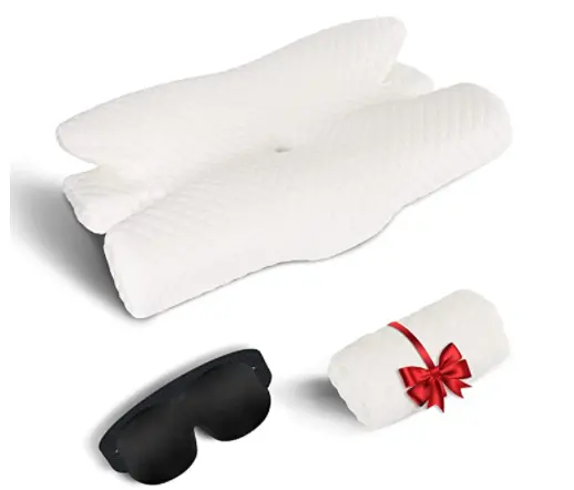 Travesseiro de espuma de memória Contour travesseiro ergonômico de apoio de pescoço para travesseiros de barriga lateral com fronha