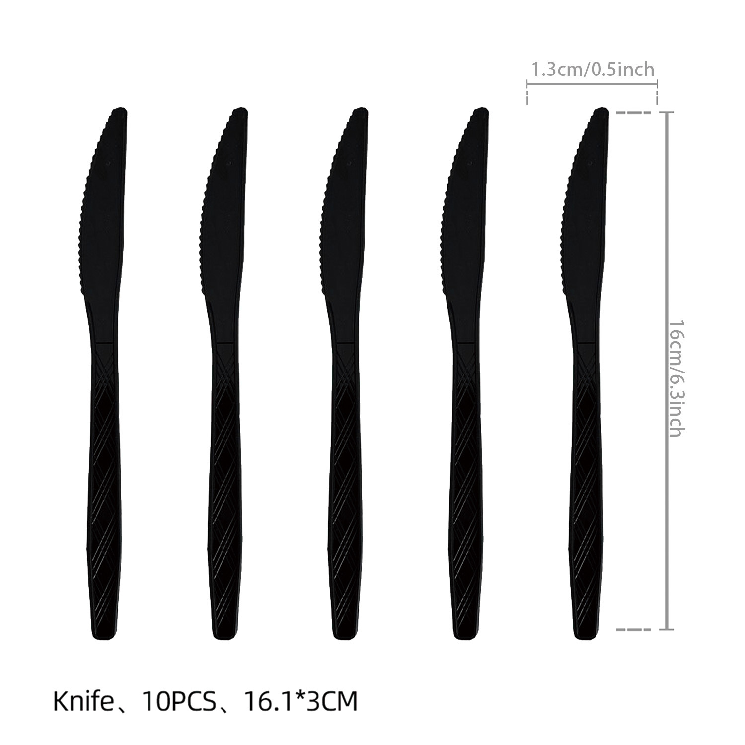 Cuchillo negro*10 unidades