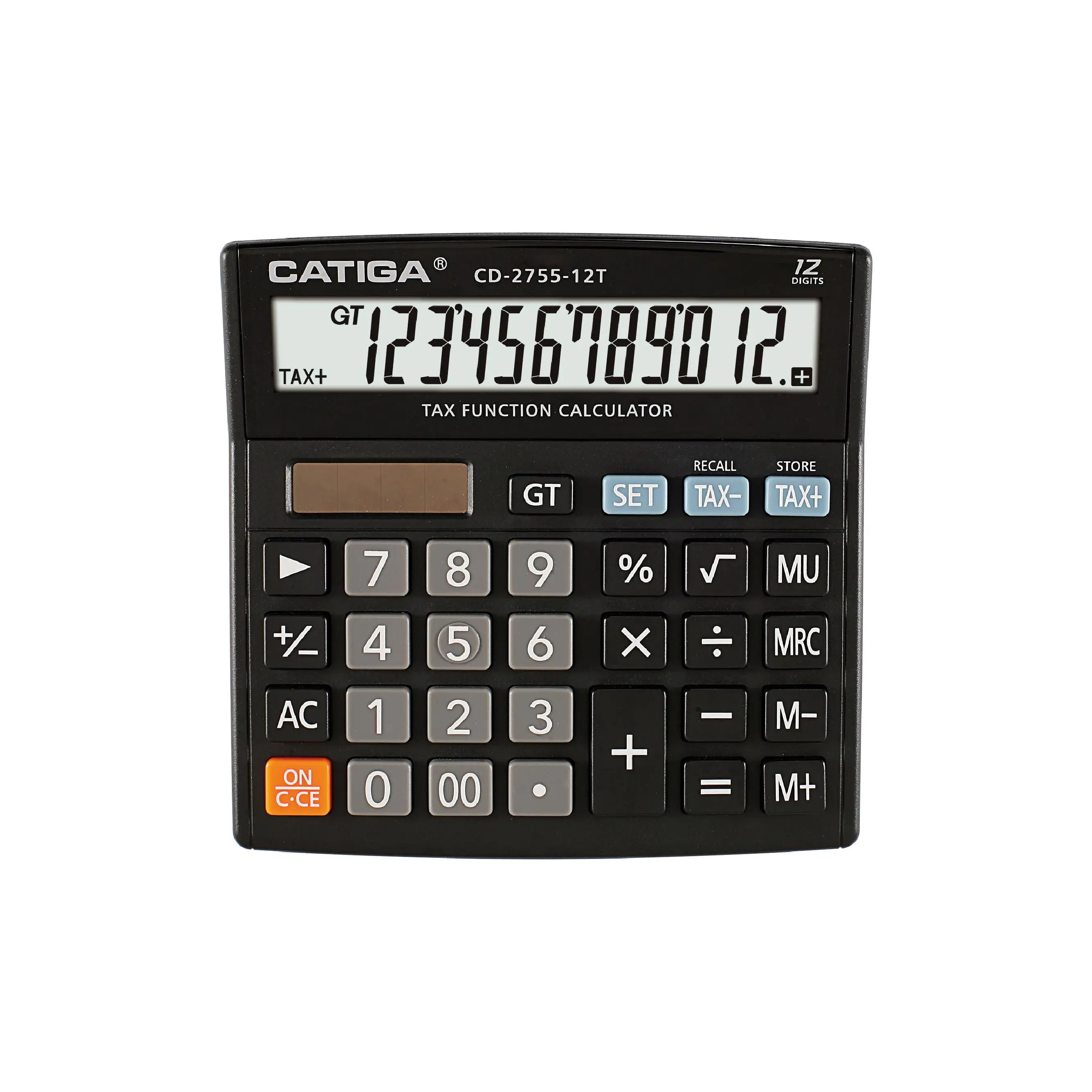 Calculadora de impuestos promocional de artículos de papelería para el CD-2755-12T, calculadora Digital barata de 12 dígitos de alta calidad