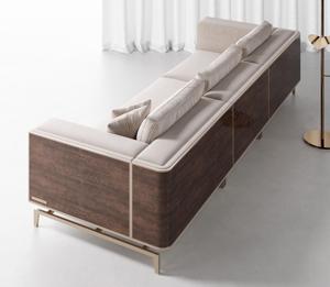 Mobilier moderne de luxe pour la maison ensemble de canapés de salon design italien <span class=keywords><strong>sofa</strong></span> causeuse 2 places canapé d'angle en cuir - Product Image 2