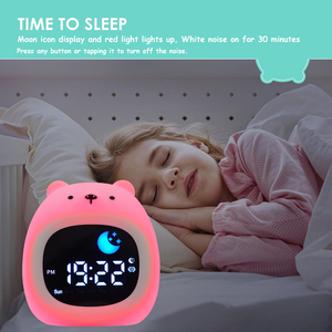 准备上升儿童睡眠训练器，带太阳和月亮的幼儿睡眠训练钟，为幼儿和儿童提供夜灯