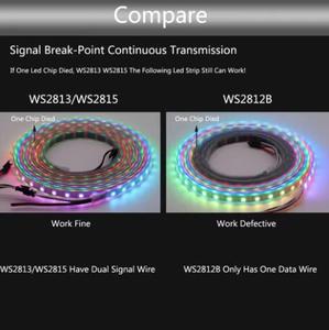 WS2812B WS2811 WS2813 WS2815 Pixel Smart 5050 RGB striscia luminosa WS2812 indirizzabile singolarmente 30/60/144LED/m nastro DC5V/12V - Product Image 5