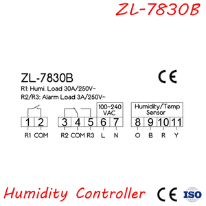 ZL-7830B digitale del regolatore di umidità 30A relè uscita allarmante DH-100 + di umidificazione e deumidificazione con materiale plastico - Product Image 6