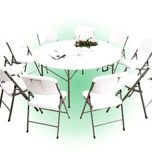 10 người Màu Đen Gấp bảng 3ft HDPE nhựa tròn gấp Dã Ngoại Có thể gập lại bảng - Product Image 6