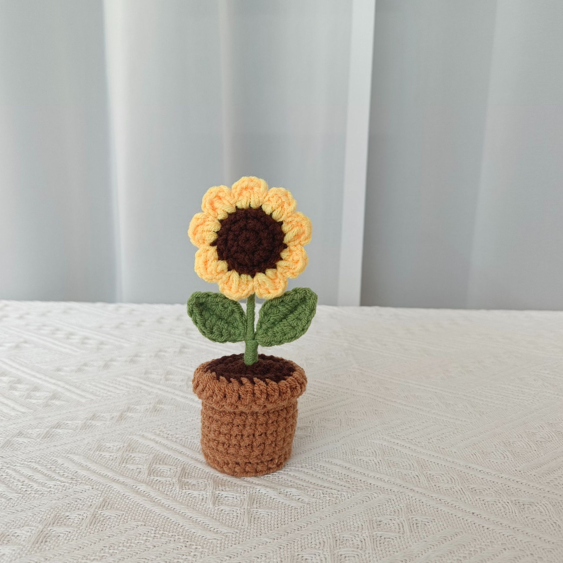 Orange A sunflower potted plant