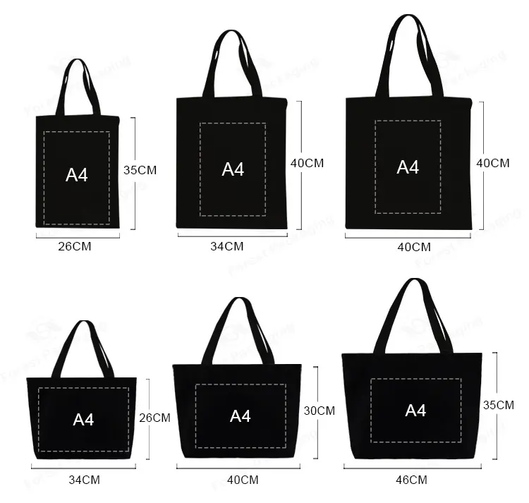 Wholesale Custom Print Logo Blank Eco Friendly Reusable Cotton Shopping Bag Canvas Tote Bags With Pockets And Zipper