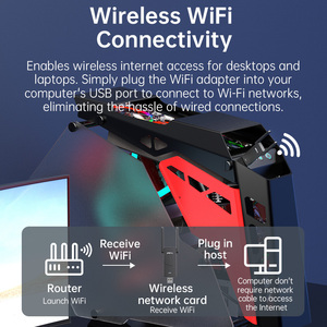 Plery U161 ücretsiz sürücü WiFi güvenlik cihazı en yeni USB 2.0 ağ kartı adaptörü masaüstü dizüstü bilgisayar için 2.4G frekans desteği 300mbps Max. - Product Image 2