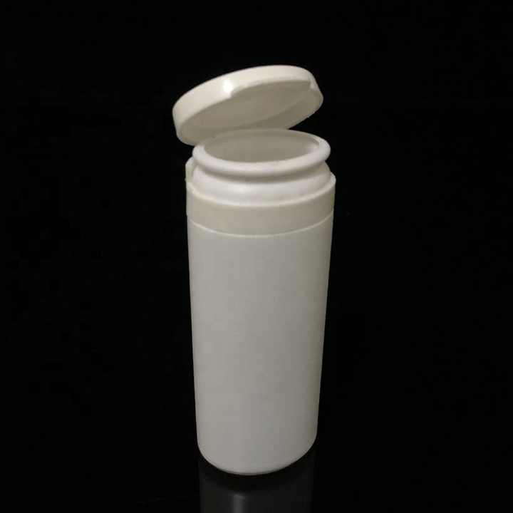 Botol permen karet HDPE 2oz Oval, dengan tutup robek, botol kemasan suplemen plastik, botol kapsul pil untuk obat