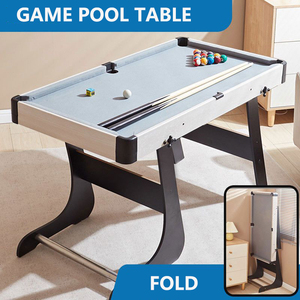 Mini 6ft hồ bơi bàn 3-in-1 có thể gập lại nhà bàn bi-a với bóng bàn & Hockey không khí len đệm chất liệu - Product Image 4