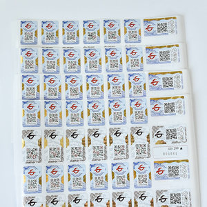 Drei dimensionaler Code Tamper Evident Seriennummer Überprüfen Sie Authentizität Klebstoff Sicherheits aufkleber QR-Code Fälschung sicheres Etikett