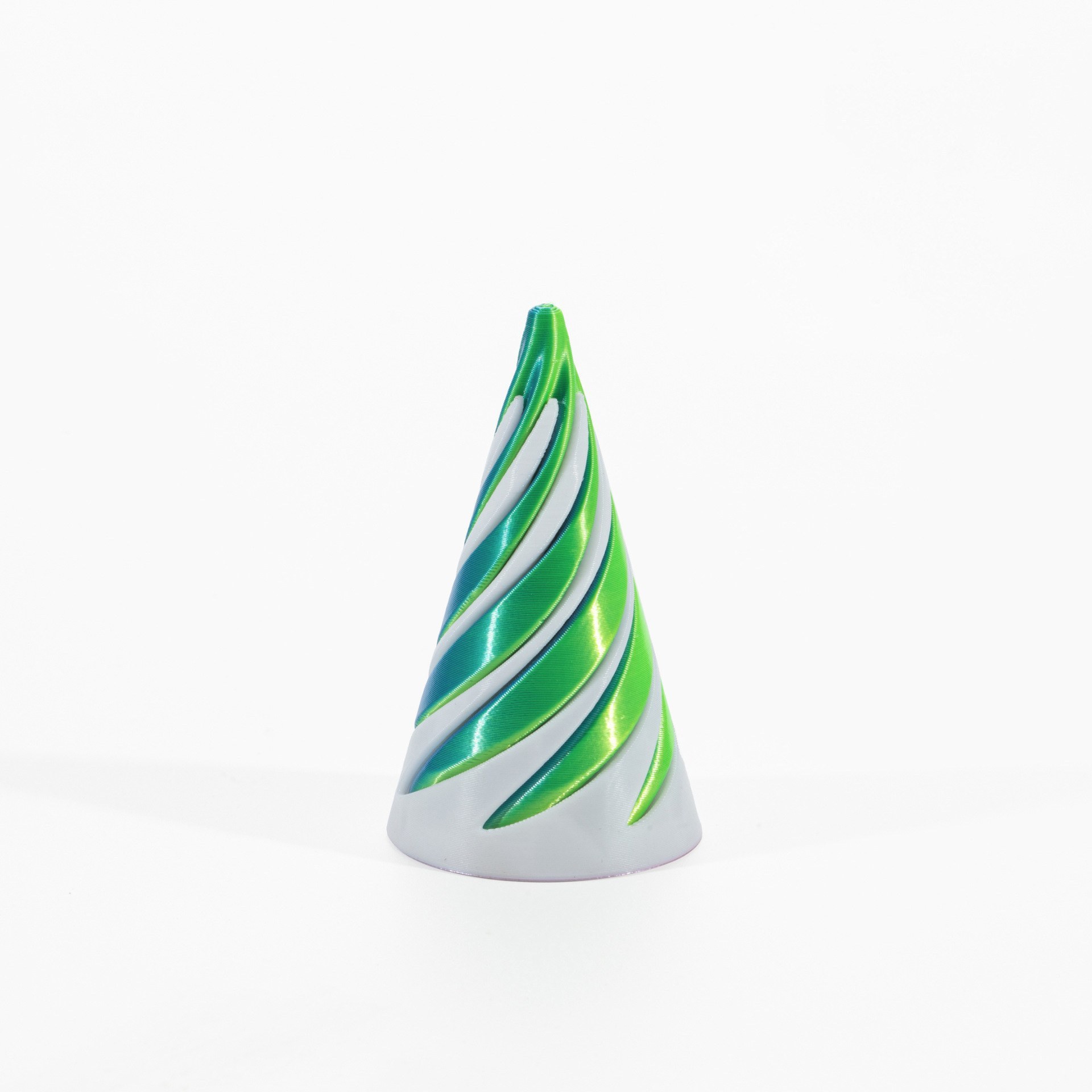 Cône spiralé 64cm-bleu-vert