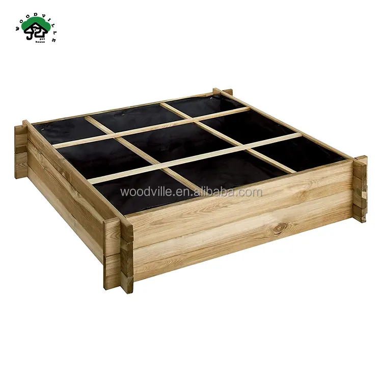 Bằng Gỗ Hoa Planter Giường Vuông Rau Planter Kệ Trung Quốc Linh sam Gỗ Hot Bán Chất Lượng Cao Vườn Thiết Bị