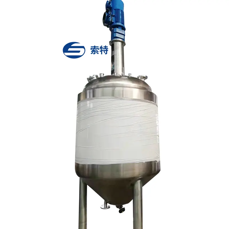 Réservoir de réacteur chimique en acier inoxydable 316l ou 304 de capacité personnalisée réacteur de pyrolyse