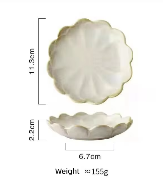 Assiette Tournesol Blanc/B