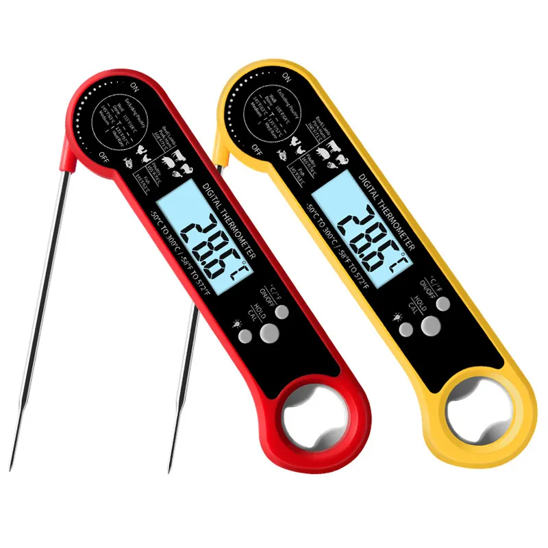 Snelle Reactie Digitale Waterdichte Vlees Vloeibare Voedsel Thermometer Voor Het Koken Bbq Grill Met Backlight