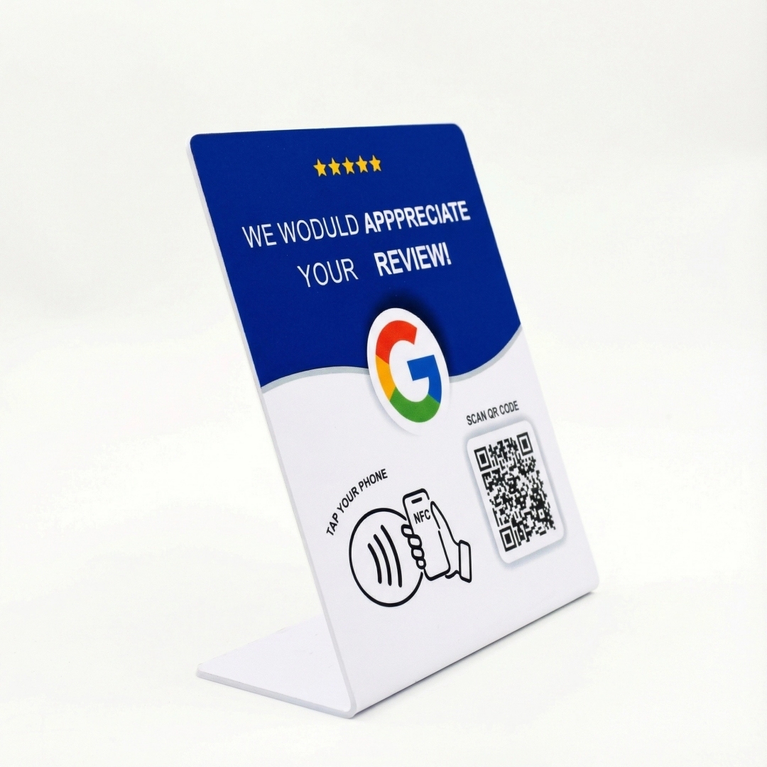Código QR de Google azul A